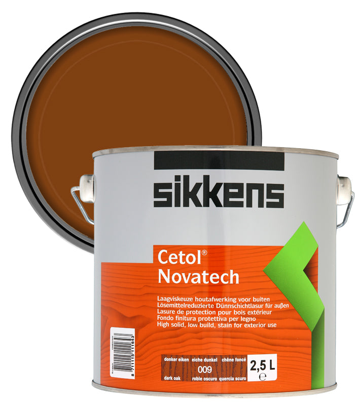 Sikkens Cetol Novatech Woodstain Paint - 2.5 Litre - Dark Oak (009)