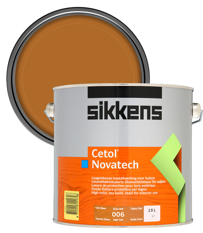 Sikkens Cetol Novatech Woodstain Paint - 2.5 Litre - Light Oak (006)