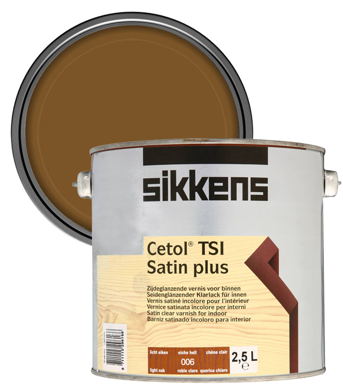 Sikkens Cetol TSI Satin Plus Woodstain Paint - 2.5 Litre - Light Oak (006)