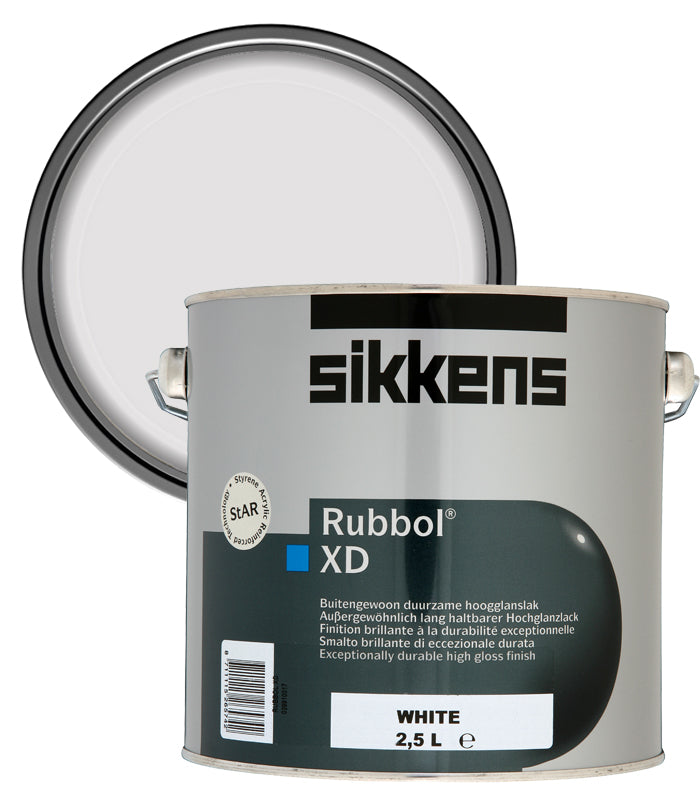 Sikkens Rubbol XD Gloss Paint - 2.5 Litres - White
