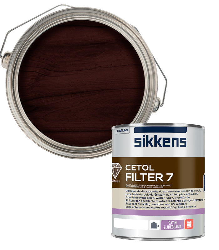 Sikkens Cetol Filter 7 Plus Woodstain Paint - 1 Litre - Rosewood (048)