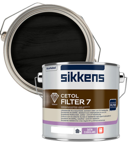 Sikkens Cetol Filter 7 Plus Woodstain Paint - 2.5 Litre - Ebony (020)