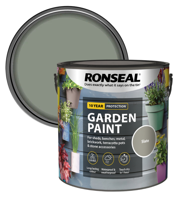 Ronseal Garden Paint - Slate - 2.5 Litre