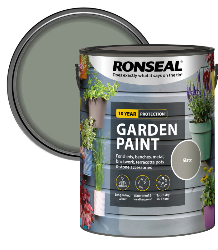 Ronseal Garden Paint - Slate - 5 Litre