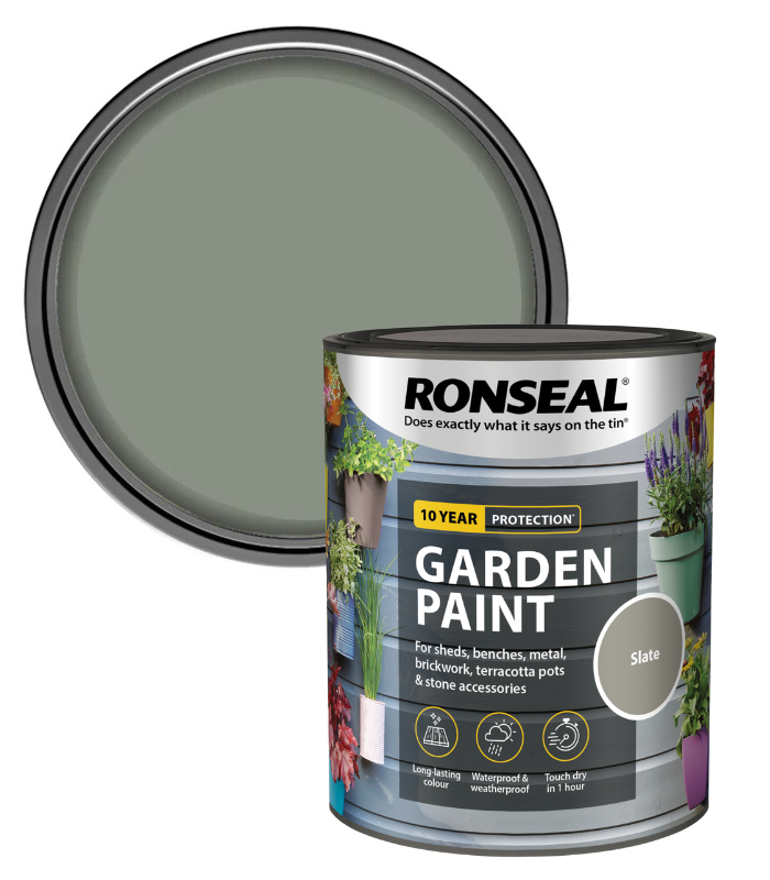 Ronseal Garden Paint - Slate - 750ml