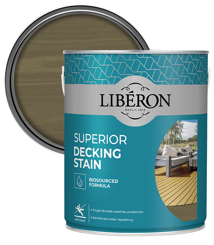 Liberon Superior Decking Stain - Gun Metal - 5L