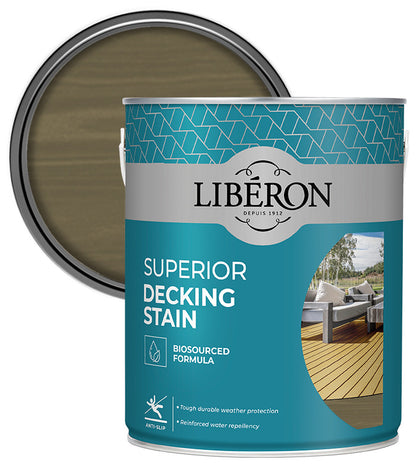 Liberon Superior Decking Stain - Gun Metal - 5L
