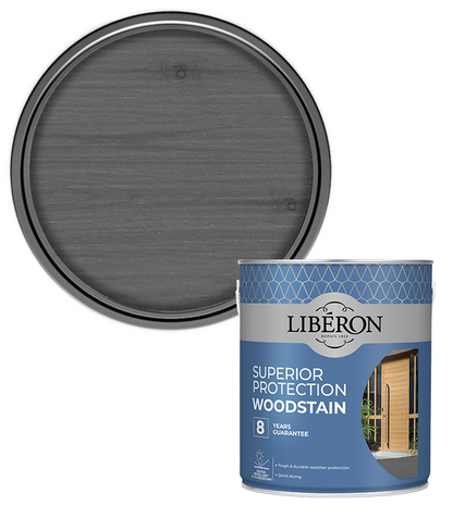 Liberon High Protection Woodstain - Satin - Charcoal - 750ml
