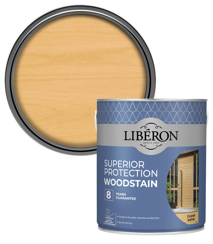 Liberon High Protection Woodstain - Satin - Clear - 2.5L