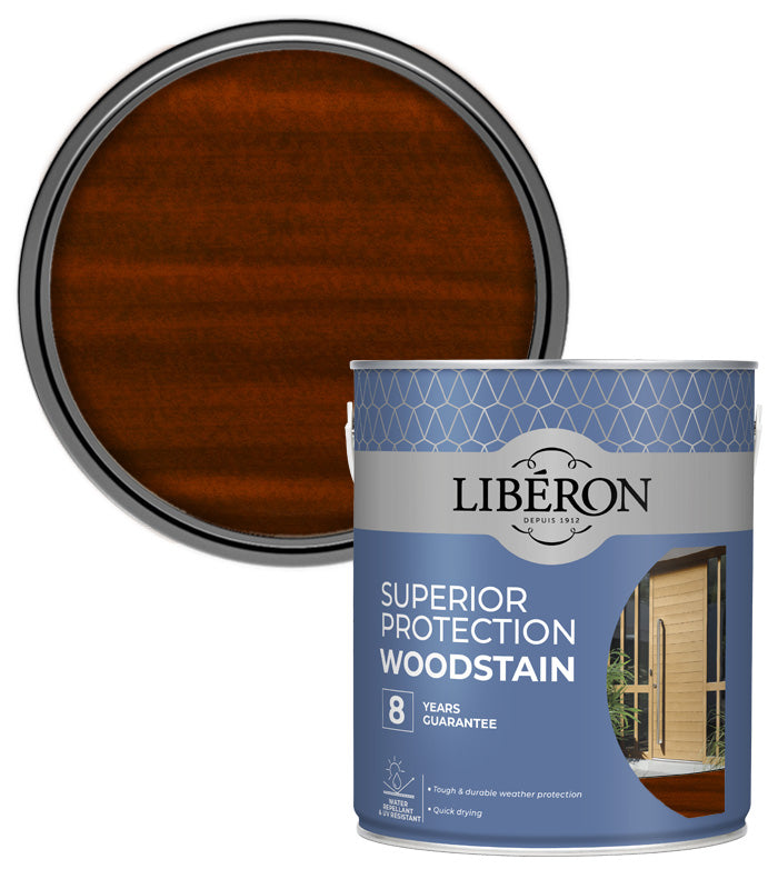 Liberon High Protection Woodstain - Satin - Mahogany - 2.5L