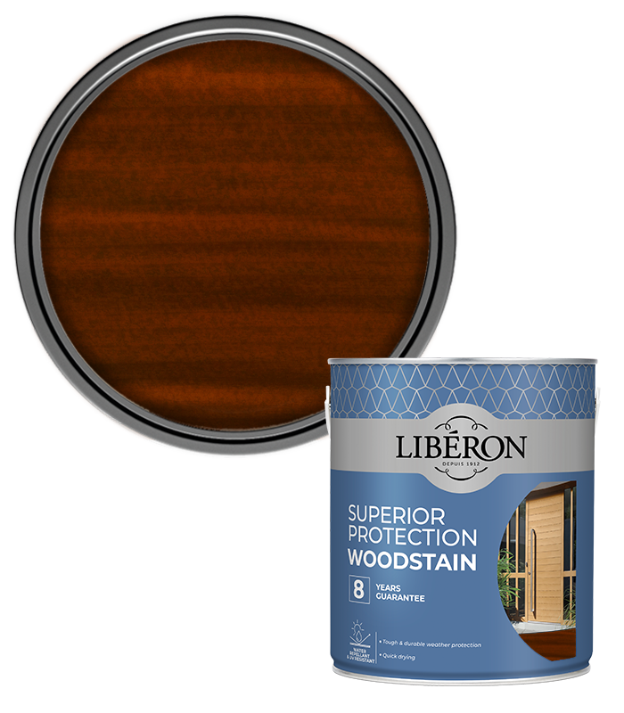 Liberon High Protection Woodstain - Satin - Mahogany - 750ml