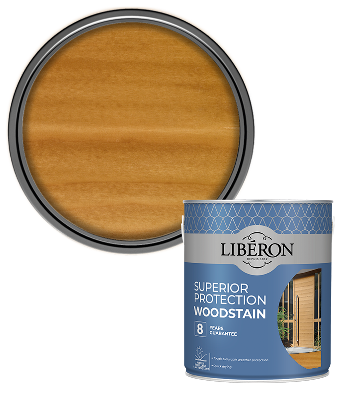 Liberon High Protection Woodstain - Satin - Medium Oak - 750ml