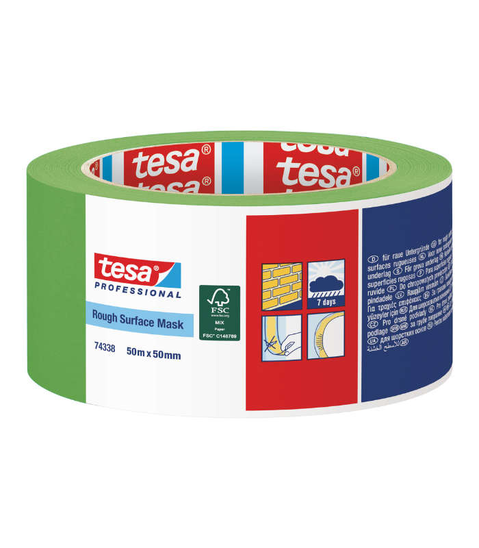 Tesa Rough Surface Masking Green - 50mm x 50m