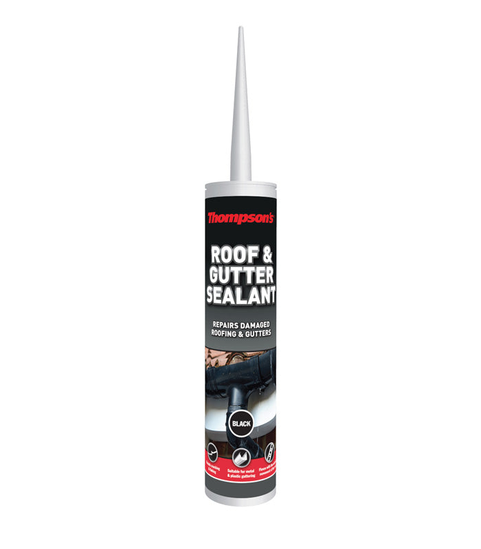 Thompsons Roof and Gutter Sealant - Black - 310ml Cartridge