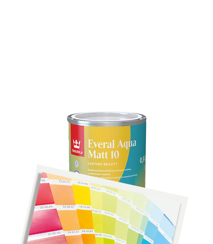 Tikkurila Everal Aqua Matt 10 - 1L - Tinted Mixed Colour