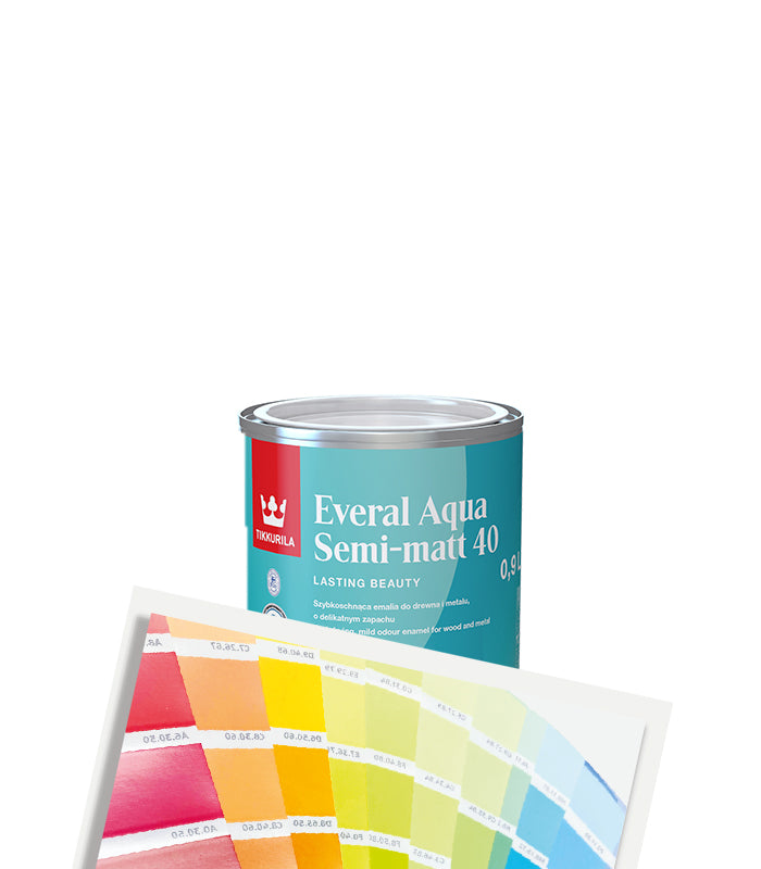 Tikkurila Everal Aqua Semi Matt 40 - 1L - Tinted Mixed Colour