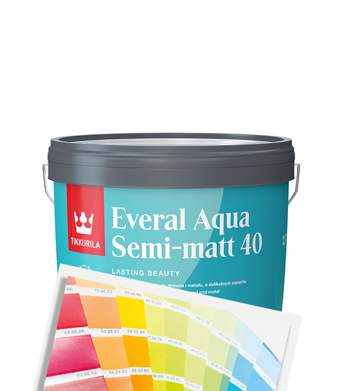 Tikkurila Everal Aqua Semi Matt 40 - 3L - Tinted Mixed Colour
