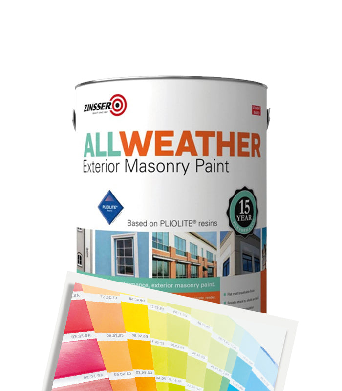 Zinsser All Weather Masonry Paint- 5 Litre - Tinted Colour Match