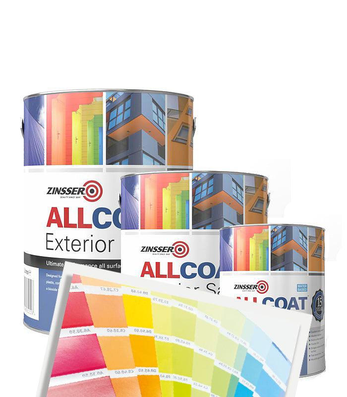 Zinsser AllCoat (Water Based) Exterior Satin Paint - Tinted Colour Match