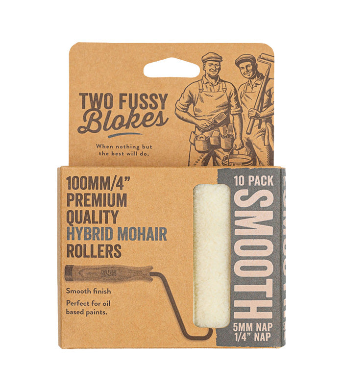 Two Fussy Blokes Hybrid Mohair Roller Refill Sleeves - 4 Inch - 10 Pack