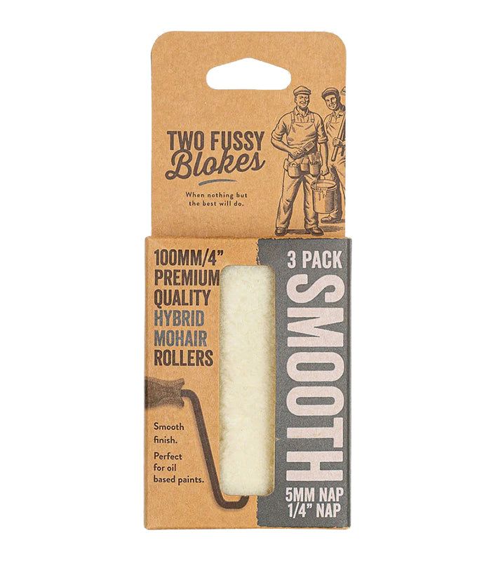 Two Fussy Blokes Hybrid Mohair Roller Refill Sleeves - 4 Inch - 3 Pack