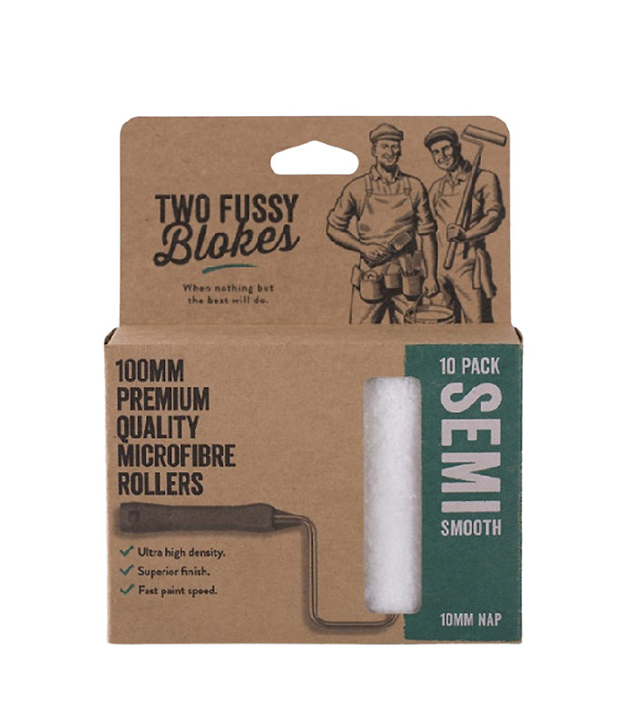 Two Fussy Blokes Semi Smooth Roller Sleeves - 4 Inch - 10 Pack