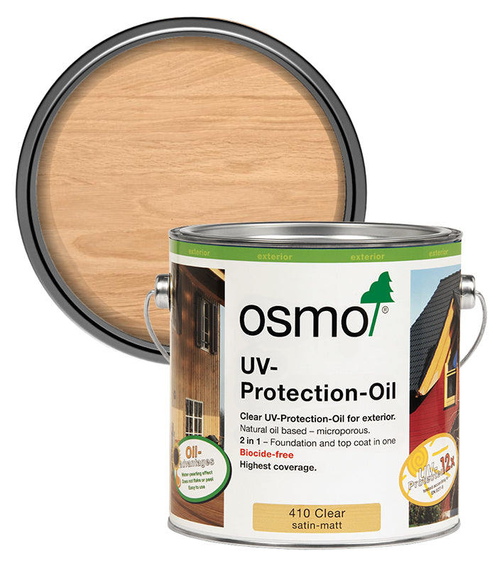 Osmo UV Protection Oil - Clear - Without active Ingredients - Satin - 2.5 Litre