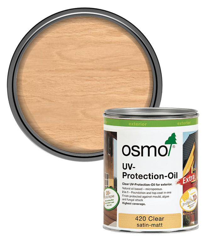 Osmo UV Protection Oil Extra - Clear - Satin with Film Protection - 750ml