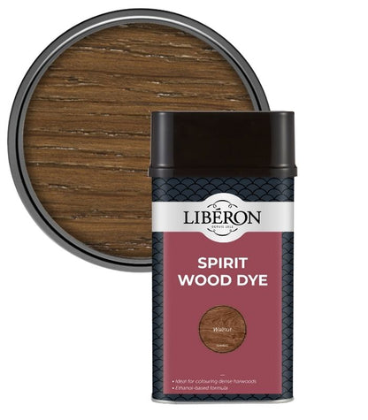 Liberon Spirit Traditional Hardwood Furniture Wood Dye - Walnut - 1 Litre