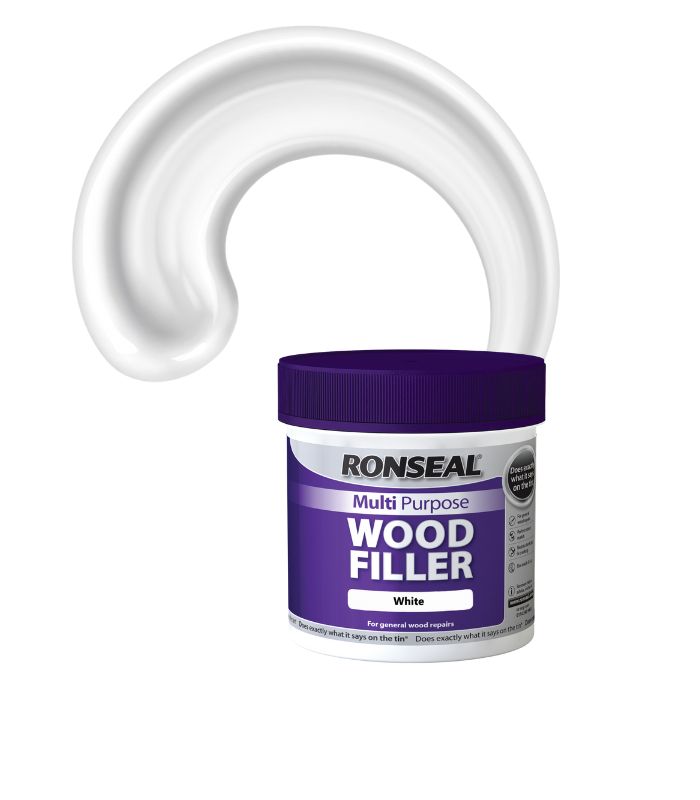 Ronseal Multi Purpose Wood Filler - White - 250g - Tub