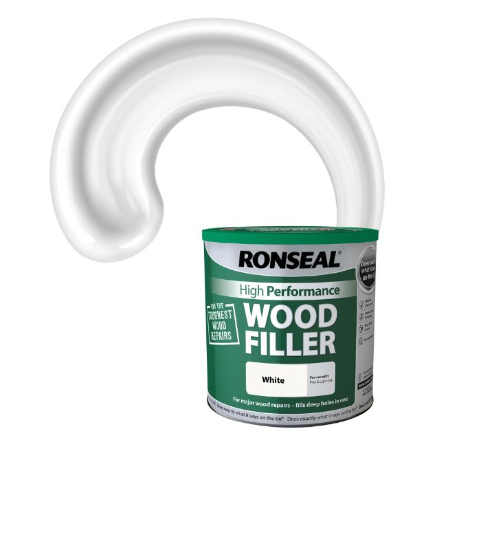 Ronseal High Performance Wood Filler - 2 Part System - White - 550g