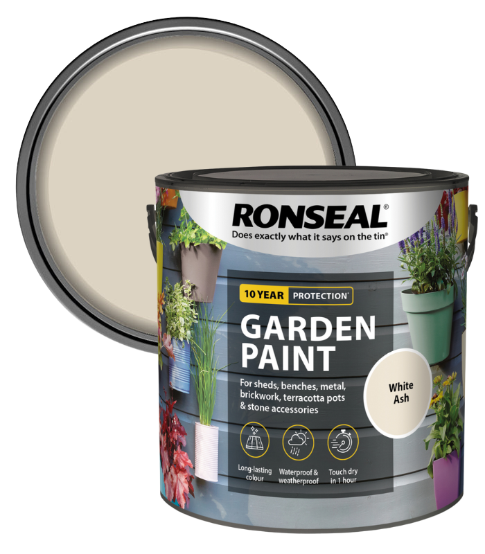 Ronseal Garden Paint - White Ash - 2.5 Litre