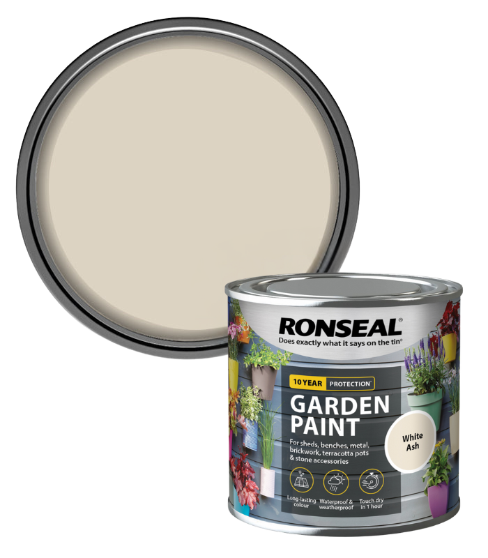 Ronseal Garden Paint - White Ash - 250ml