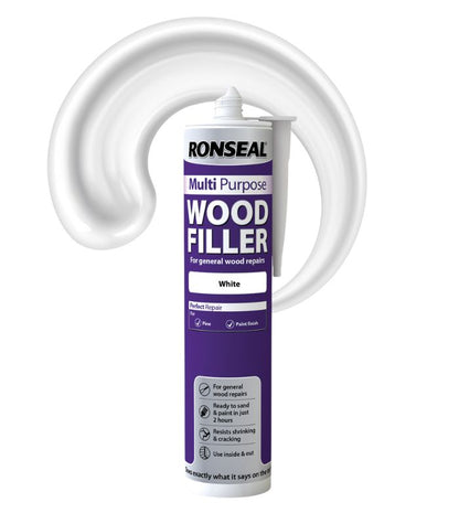 Ronseal Multi Purpose Wood Filler - White - 310ml - Cartridge