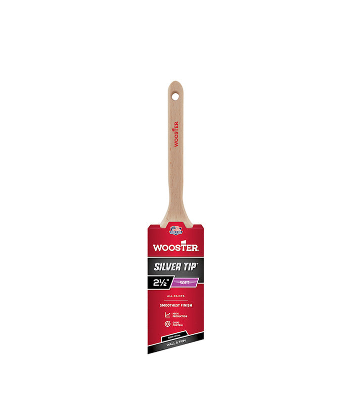 Wooster Silver Tip - Semi-Oval Angle Sash - Wall and Trim Paint Brush - 2.5 Inch