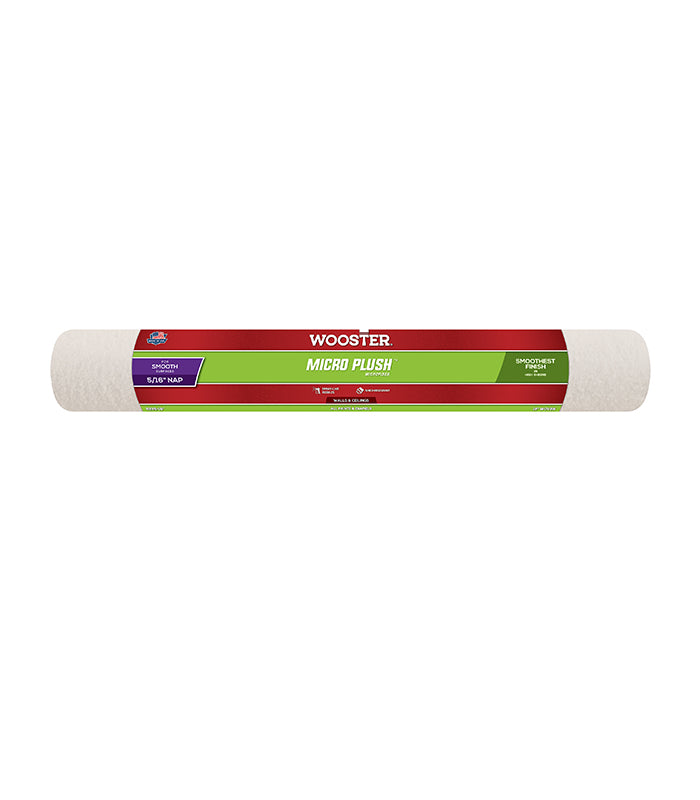 Wooster Micro Plush 5/16" Nap Smooth Paint Roller Sleeve - 18 Inch