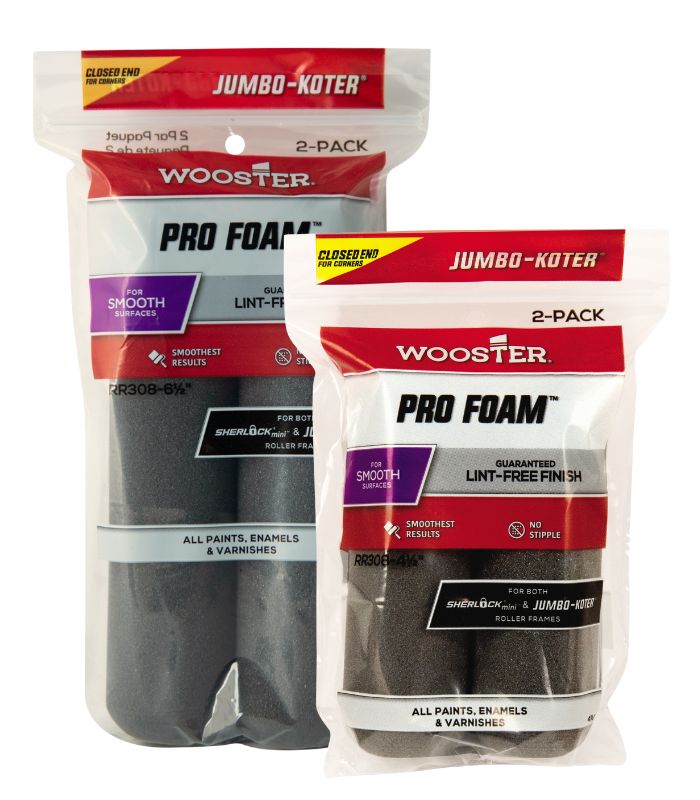 Wooster Jumbo Koter Pro Foam Mini Roller Sleeves - Twin Pack