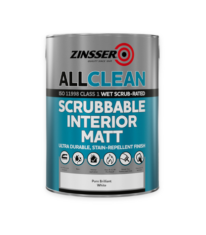 Zinsser Scrubbable Interior Matt All Clean - White - 5 Litre