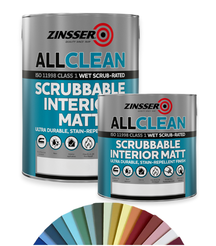 Zinsser Allclean Scrubbable Interior Matt Paint- Tinted Colour Match