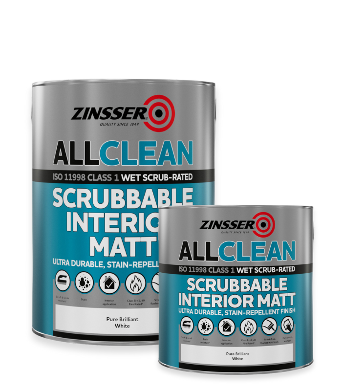 Zinsser Allclean Scrubbable Interior Matt Paint- Pure Brilliant White