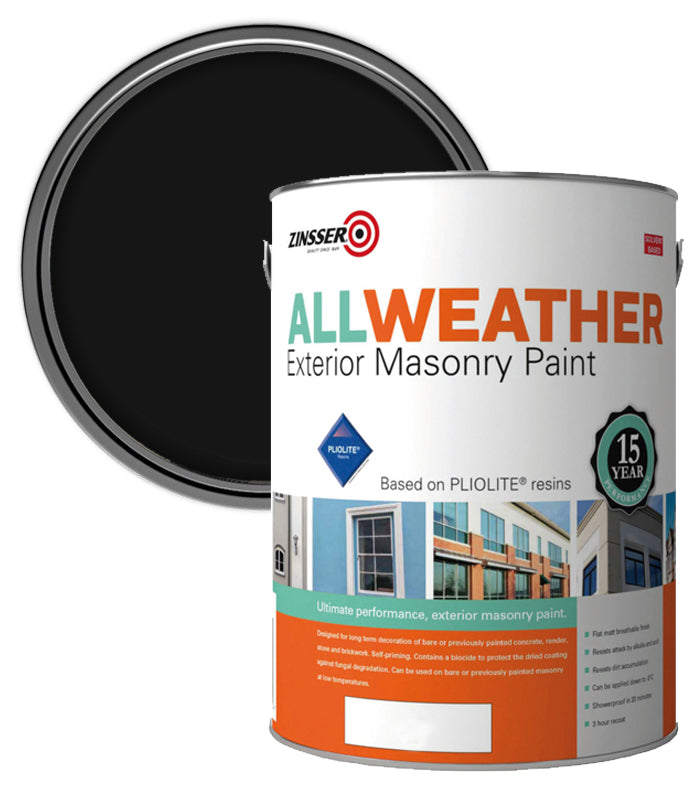 Zinsser All Weather Masonry - Black - 5 Litre