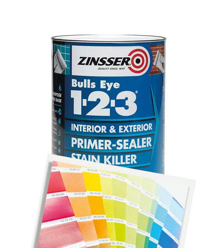 Zinsser Bulls Eye 1-2-3 - 2.5 Litre - Tinted Mixed Colour