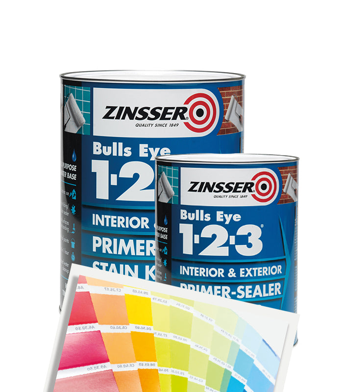 Zinsser Bulls Eye 1-2-3 Primer Paint- Tinted Colour Match