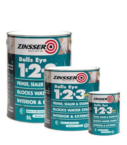 Zinsser Bulls Eye 1-2-3 Plus - Primer Sealer and Stain killer Paint