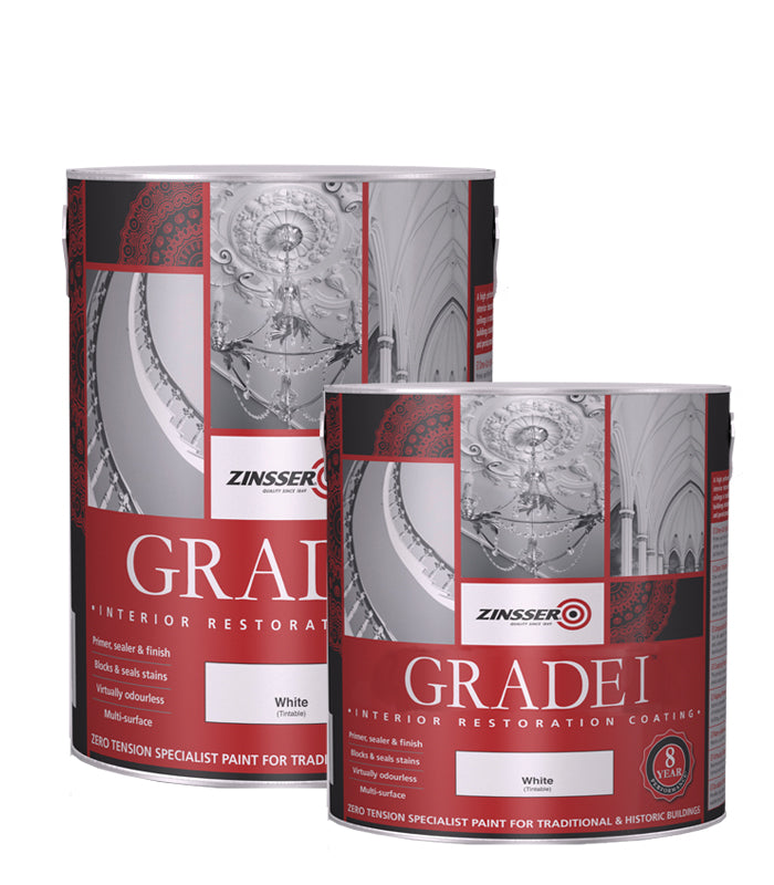 Zinsser Grade 1 - High Performance Mould Resistant Paint - White - 5 or 2.5L