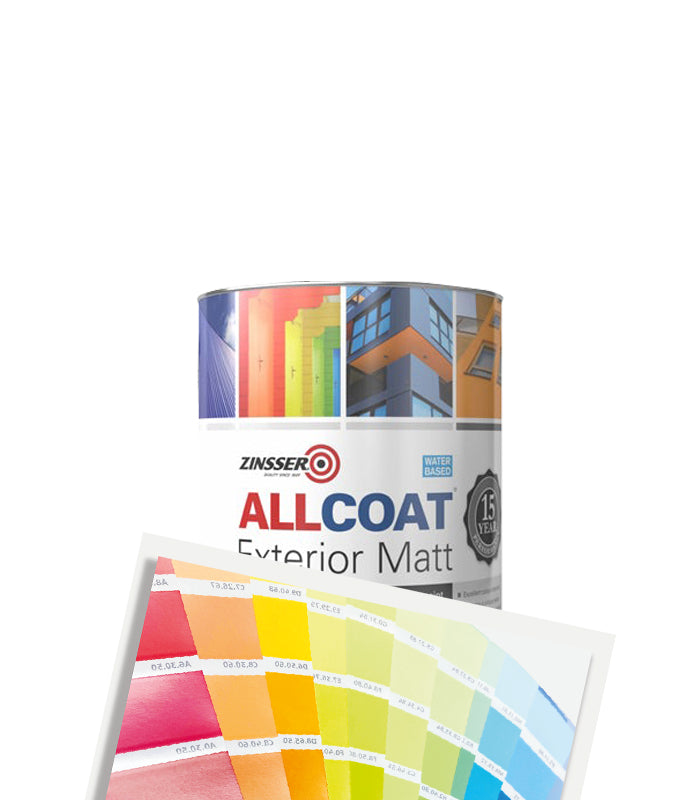 Zinsser AllCoat Exterior Matt (Water Based) - 1 Litre - Tinted Mixed Colour
