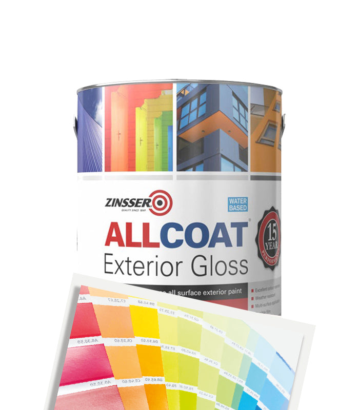Zinsser AllCoat Exterior Gloss (Water Based) - 5 Litre - Tinted Mixed Colour