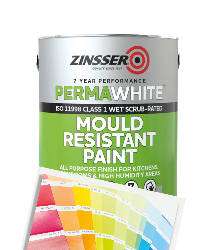 Zinsser Perma White Interior Paint - Satin - 5L - Tinted Mixed Colour