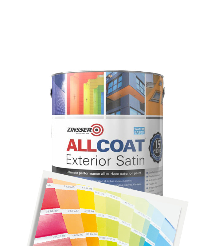 Zinsser AllCoat Exterior Satin (Water Based) - 2.5 Litre - Tinted Mixed Colour