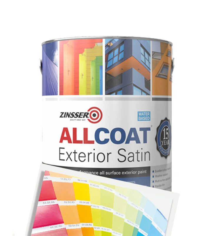 Zinsser AllCoat Exterior Satin (Water Based) - 5 Litre - Tinted Mixed Colour
